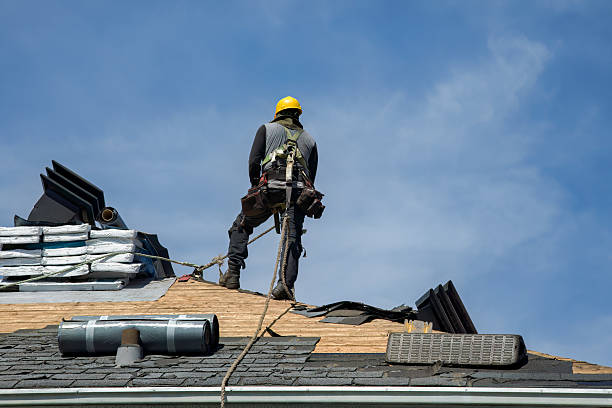 Professional Gutter Installation technician working in Carlsbad, CA